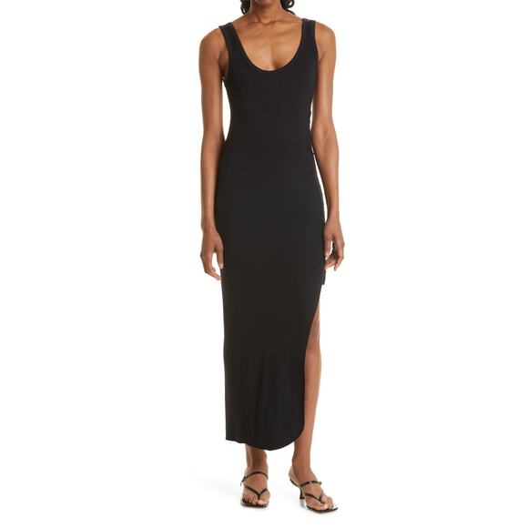 The Range Sleeveless Black Rib Knit Midi Dress Size S - Picture 1 of 4